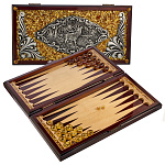 Нарды янтарные "Охота" 46х23 см